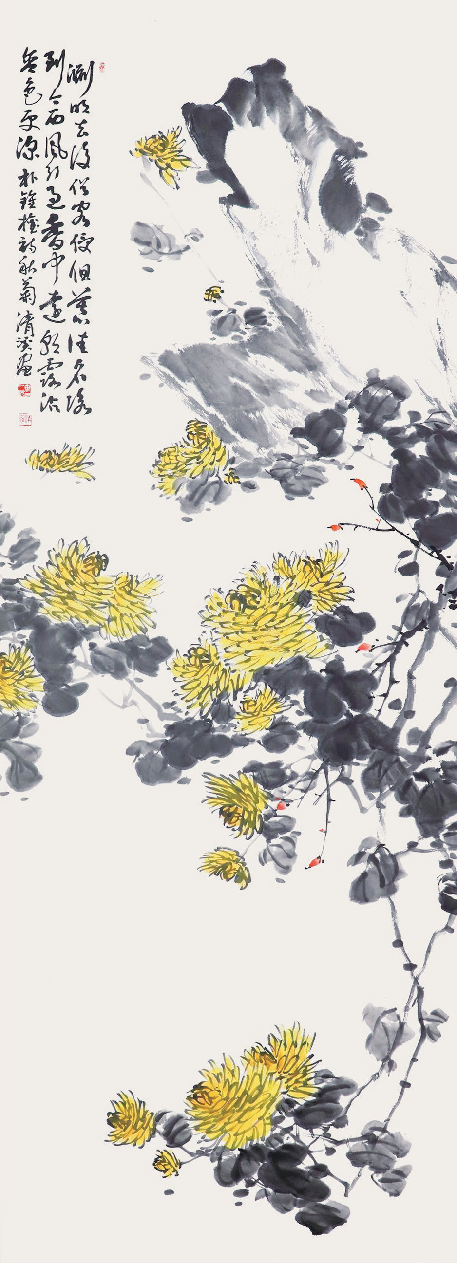 27-秋菊(도연명이-죽은-뒤에도)-|-200×7-0-c-m--朴鍾權, 淸溪 車一洙.jpg